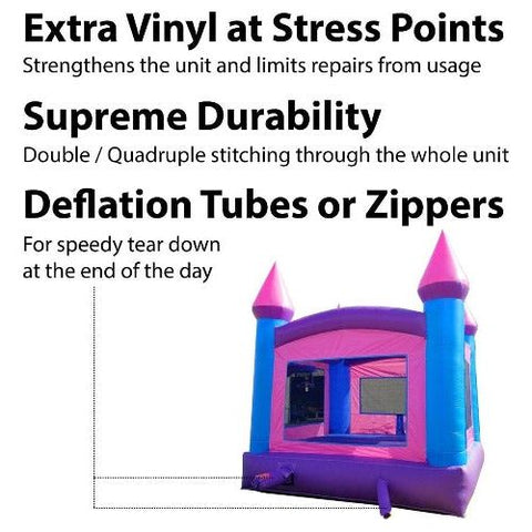 14.5' H Crossover Pink Bounce House by POGO