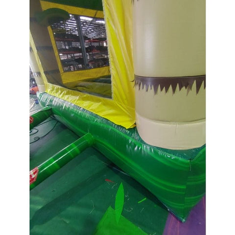 POGO Inflatable Bouncers 14.5'H Crossover Tropical Jungle Smiley Face Inflatable Bounce House with Blower by POGO 781880278535 6167 14.5H Crossover Tropical Jungle Smiley Bounce House Blower POGO