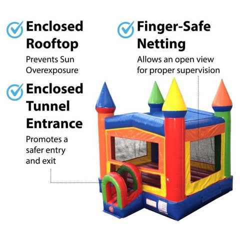POGO Inflatable Bouncers 15.5'H Rainbow Modular Bounce House with Blower by POGO 781880234951 6998-1893 15.5'H Rainbow Modular Bounce House with Blower by POGO SKU# 6998