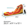 Image of POGO Inflatable Bouncers 15'H Crossover Fire Marble Inflatable Water Slide with Blower and Pool by POGO 840344503146 6250 15'H Crossover Fire Marble Inflatable Water Slide Blower Pool POGO