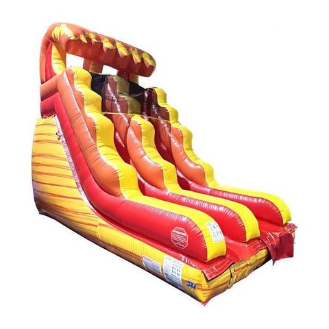 POGO Inflatable Bouncers 15'H Crossover Fire Marble Inflatable Water Slide with Blower and Pool by POGO 840344503146 6250 15'H Crossover Fire Marble Inflatable Water Slide Blower Pool POGO