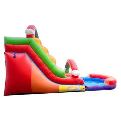 POGO Inflatable Bouncers 15'H Crossover Rainbow Cloud Inflatable Water Slide with Blower and Pool by POGO 840344503009 6248 15'H Crossover Rainbow Cloud Inflatable Water Slide Blower Pool POGO