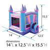 Image of POGO Inflatable Bouncers 15'H Modular Pink Inflatable Bounce House with Blower and Princess Art Panel by POGO 754972336529 1986 15' Modular Pink Inflatable Bounce House w Blower & Princess Art Panel