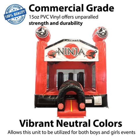 POGO Inflatable Bouncers 15'H Ninja Attack Inflatable Bounce House with Blower by POGO 754972354875 2072-4 15'H Ninja Attack Inflatable Bounce House with Blower by POGO SKU# 2072