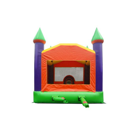 POGO Inflatable Bouncers 15'H Orange Castle Inflatable Bounce House with Blower by POGO 754972372473 1950 15'H Orange Castle Inflatable Bounce House with Blower by POGO 1950