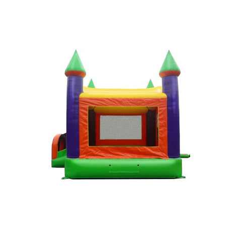 POGO Inflatable Bouncers 15'H Orange Castle Inflatable Bounce House with Blower by POGO 754972372473 1950 15'H Orange Castle Inflatable Bounce House with Blower by POGO 1950