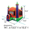 Image of POGO Inflatable Bouncers 15'H Orange Castle Inflatable Bounce House with Blower by POGO 754972372473 1950 15'H Orange Castle Inflatable Bounce House with Blower by POGO 1950