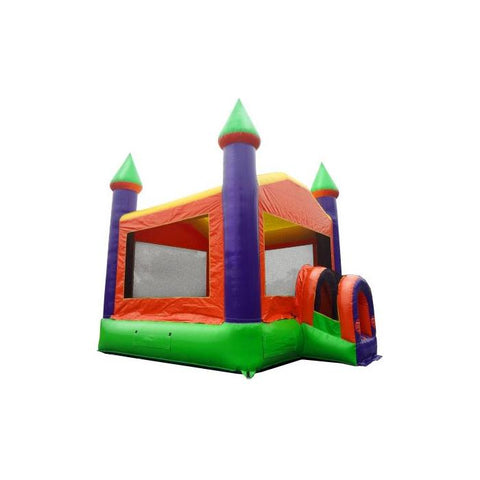 POGO Inflatable Bouncers 15'H Orange Castle Inflatable Bounce House with Blower by POGO 754972372473 1950 15'H Orange Castle Inflatable Bounce House with Blower by POGO 1950