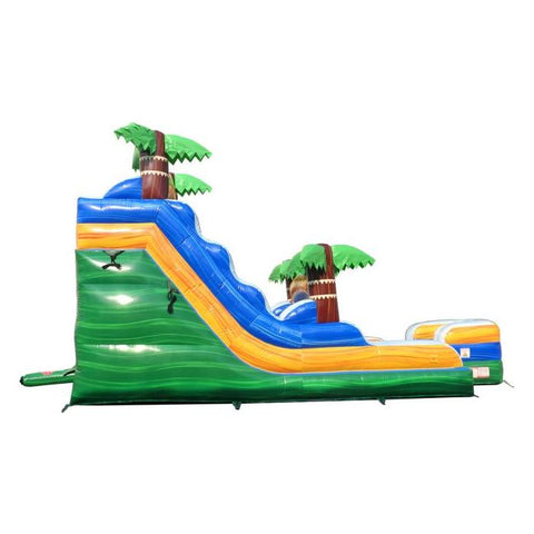 POGO Inflatable Bouncers 15'H Tropical Green Marble Inflatable Water Slide with Blower by POGO 781880209454 6133