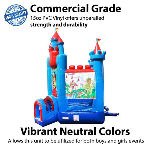 POGO Inflatable Bouncers 18.5'H Deluxe Inflatable Bounce House with Blower, Brave Knight by POGO 754972363273 1199 18.5'H Deluxe Inflatable Bounce House with Blower Brave Knight by POGO