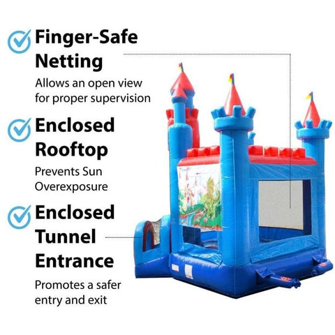 POGO Inflatable Bouncers 18.5'H Deluxe Inflatable Bounce House with Blower, Brave Knight by POGO 754972363273 1199 18.5'H Deluxe Inflatable Bounce House with Blower Brave Knight by POGO