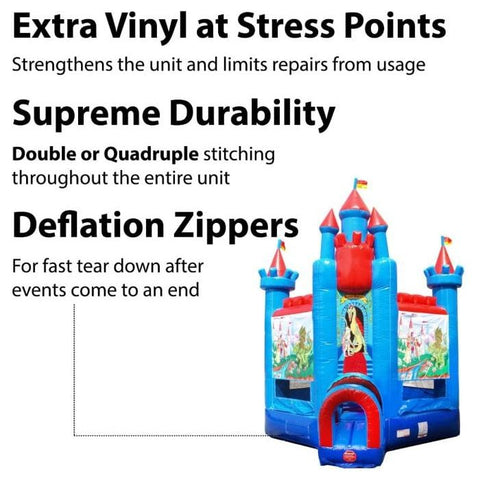 POGO Inflatable Bouncers 18.5'H Deluxe Inflatable Bounce House with Blower, Brave Knight by POGO 754972363273 1199 18.5'H Deluxe Inflatable Bounce House with Blower Brave Knight by POGO