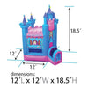 Image of POGO Inflatable Bouncers 18'H Deluxe Princess Inflatable Bounce House with Blower by POGO 754972363280 1200 18'H Deluxe Princess Inflatable Bounce House with Blower by POGO 1200