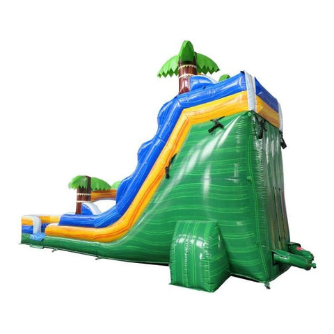 POGO Inflatable Bouncers 18'H Tropical Green Marble Inflatable Water Slide with Blower by POGO 781880209430 6135