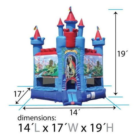 POGO Inflatable Bouncers 19'H Brave Knight Castle Bounce House with Blower by POGO 754972329354 4311 19'H Brave Knight Castle Bounce House with Blower by POGO SKU# 4311