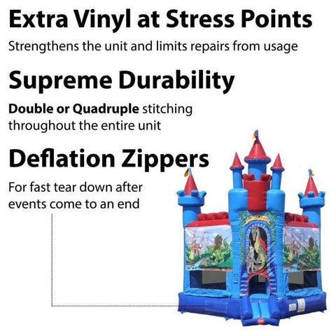 POGO Inflatable Bouncers 19'H Brave Knight Castle Bounce House with Blower by POGO 754972329354 4311 19'H Brave Knight Castle Bounce House with Blower by POGO SKU# 4311