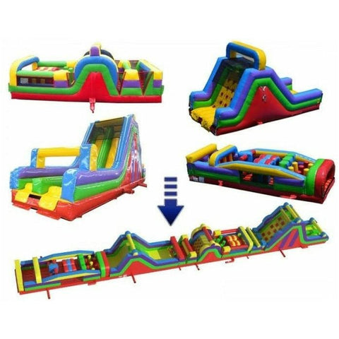 POGO Inflatable Bouncers 19'H Retro BEAST 5-Piece 7E Obstacle Course Climb by POGO 781880221838 663 19'H Retro BEAST Radical 5-Piece Obstacle Course by POGO SKU# 663