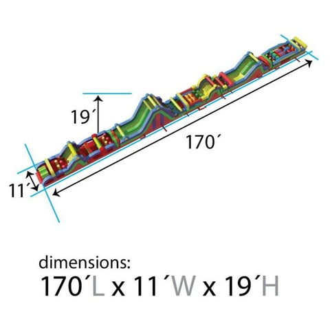 POGO Inflatable Bouncers 19'H Retro BEAST 5-Piece 7E Obstacle Course Climb by POGO 781880221838 663 19'H Retro BEAST Radical 5-Piece Obstacle Course by POGO SKU# 663
