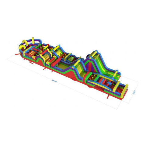 POGO Inflatable Bouncers 19'H Retro MAMMOTH 6-Piece 7E Obstacle Course Dual Climb by POGO 781880221869 600 19'H Retro MAMMOTH 6-Pc 7E Obstacle Course Dual Climb by POGO SKU# 600