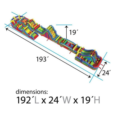 POGO Inflatable Bouncers 19'H Retro MAMMOTH 6-Piece Obstacle Course by POGO 754972360791 607-19 19'H Retro MAMMOTH 6-Piece Obstacle Course by POGO SKU# 607-19
