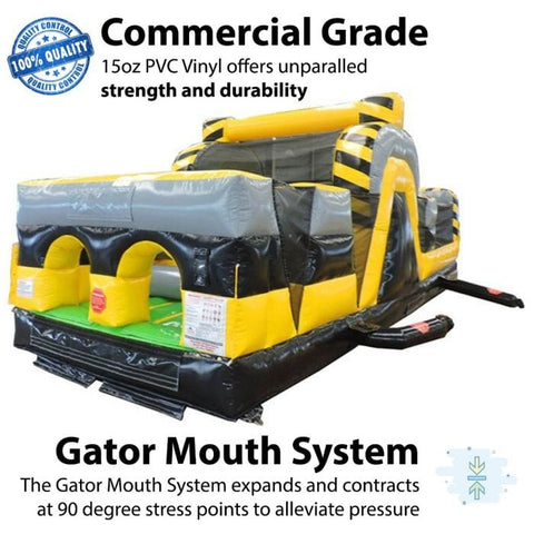 POGO Inflatable Bouncers 19'H Venom BEAST 5-Piece Radical Obstacle Course Dual Climb by POGO 754972360937 623