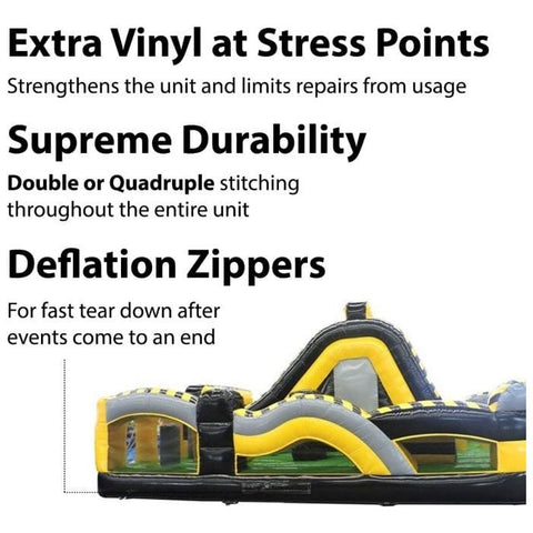 POGO Inflatable Bouncers 19'H Venom MEGA 3-Piece Radical 7E Obstacle Course Climb by POGO 754972360890 618 12'H Venom MEGA 3-Piece 7E Obstacle Course Climb by POGO SKU# 611