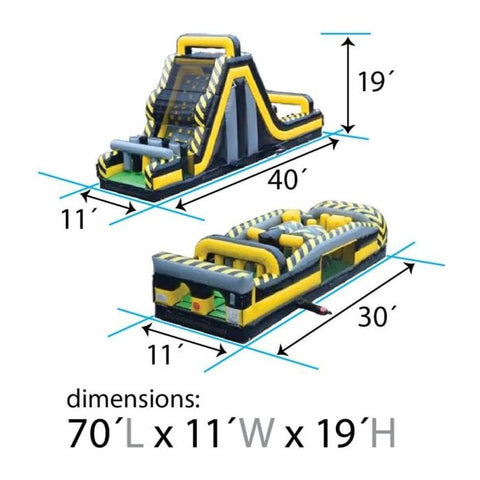 POGO Inflatable Bouncers 19'H Venom SUPER 2-Piece 7E Obstacle Course Climb by POGO 754972360821 609-19 19'H Venom SUPER 2-Piece 7E Obstacle Course Climb by POGO SKU# 609-19