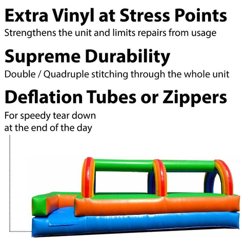 POGO Inflatable Bouncers 25'L Crossover Rainbow Slip n Slide with Blower, Backyard Party Package by POGO 781880284086 5515 25'L Crossover Rainbow Slip n Slide Blower Backyard Party POGO #5515