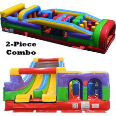 POGO Inflatable Bouncers 59'H Retro SUPER 2-Piece Radical 7E Obstacle Course by POGO 754972360708 593 59'H Retro SUPER 2-Piece Radical 7E Obstacle Course by POGO SKU# 593