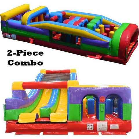 POGO Inflatable Bouncers 59'H Retro SUPER 2-Piece Radical 7E Obstacle Course by POGO 754972360708 593 59'H Retro SUPER 2-Piece Radical 7E Obstacle Course by POGO SKU# 593