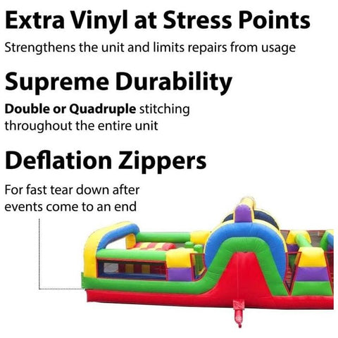 POGO Inflatable Bouncers 59'H Retro SUPER 2-Piece Radical Obstacle Course by POGO 754972360715 595 59'H Retro SUPER 2-Piece Radical Obstacle Course by POGO SKU# 595