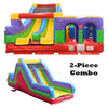 Image of POGO Inflatable Bouncers 59'H Retro SUPER 2-Piece Radical Obstacle Course Climb Course by POGO 754972360722 596