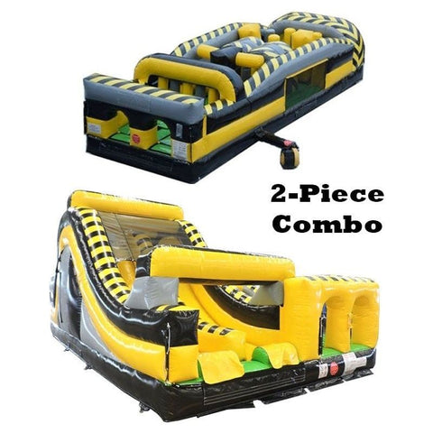 POGO Inflatable Bouncers 59'H Venom SUPER 2-Piece Radical 7E Dual Obstacle Course by POGO 754972360869 614