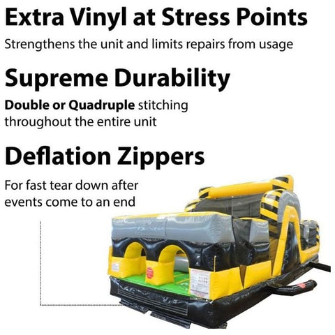 POGO Inflatable Bouncers 59'H Venom SUPER 2-Piece Radical Dual Obstacle Course by POGO 754972360876 616-59