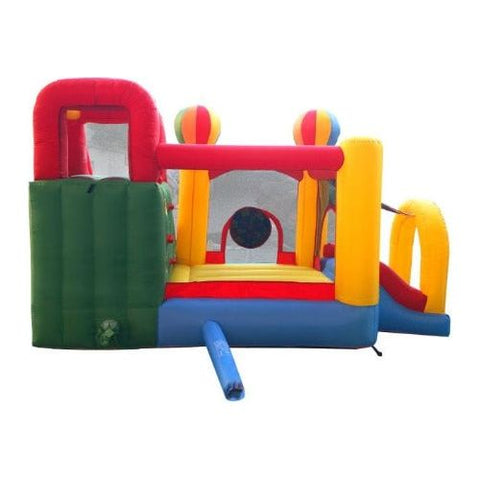 6.9'H Backyard Kids Deluxe 7-in-1 Circus Balloon Inflatable Bounce House with Slide by POGO