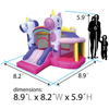 Image of POGO Inflatable Bouncers 6' Backyard Kids Unicorn Inflatable Bounce House with Slide by POGO 754972375139 7982