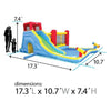 Image of POGO Inflatable Bouncers 7.4' Backyard Kids Deluxe Inflatable Water Slide Bouncer with Splash Cannon and Pool by POGO 9.5'H Backyard Kids Inflatable Water Slide Cannon Pool POGO SKU# 5119