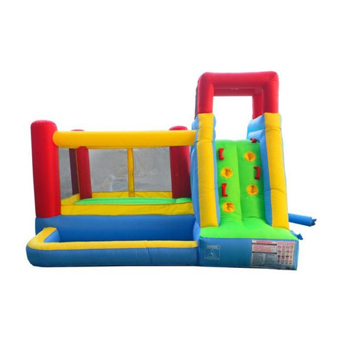 POGO Inflatable Bouncers 7.4' Backyard Kids Deluxe Inflatable Water Slide Bouncer with Splash Cannon and Pool by POGO 9.5'H Backyard Kids Inflatable Water Slide Cannon Pool POGO SKU# 5119