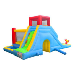 7.4' Backyard Kids Deluxe Inflatable Water Slide Bouncer with Splash Cannon and Pool by POGO