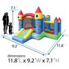 Image of POGO Inflatable Bouncers 7' Backyard Kids Deluxe 3-in-1 Castle Inflatable Bounce House with Slide by POGO 781880258421 7980 7' Backyard Kids Deluxe 3-in-1 Castle Inflatable Bounce House w/ Slide
