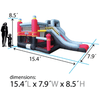 Image of POGO Inflatable Bouncers 8 1/2' Backyard Kids Deluxe Fire Station Inflatable Bounce House with Slide by POGO 754972375160 7985 8 1/2' Backyard Kids Deluxe Fire Station Inflatable Bounce with Slide