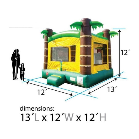 Crossover Tropical Bounce House with Blower, Backyard Party Package by POGO