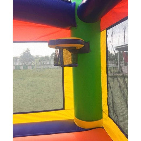 POGO Inflatable Bouncers Crossover Rainbow Bounce House Slide Combo with Wet Pool Attachment and Blower, Backyard Party Package by POGO 754972336451 5530 Crossover Rainbow Bounce House Slide Combo Wet Pool Blower Party POGO