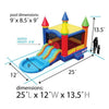 Image of POGO Inflatable Bouncers Crossover Rainbow Dual Lane Bounce House Slide with Pool with Blower, Backyard Party Package by POGO 754972302722 5521 Crossover Rainbow Dual Lane Bounce House Slide Pool Backyard Party
