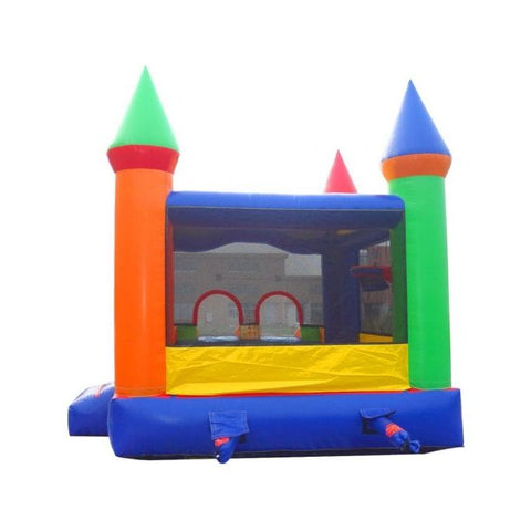 POGO Inflatable Bouncers Crossover Rainbow Dual Lane Bounce House Slide with Pool with Blower, Backyard Party Package by POGO 754972302722 5521 Crossover Rainbow Dual Lane Bounce House Slide Pool Backyard Party