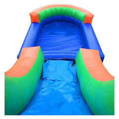 12'H Crossover Tropical Bounce House Slide Combo with Wet Pool Attachment and Blower by POGO