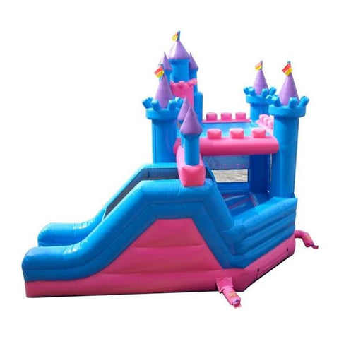 POGO Inflatable Bouncers Deluxe Princess Bounce House and Slide Combo with Blower by POGO 781880284055 893 Deluxe Princess Bounce House and Slide Combo with Blower  SKU# 893