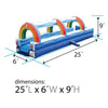 Image of POGO SLIP N SLIDE 25' Blue Marble Inflatable Slip n Slide with Blower by POGO 754972348331 2849 25' Blue Marble Inflatable Slip n Slide with Blower by POGO SKU# 2849