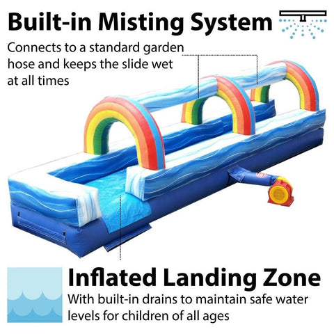 POGO SLIP N SLIDE 25' Blue Marble Inflatable Slip n Slide with Blower by POGO 754972348331 2849 25' Blue Marble Inflatable Slip n Slide with Blower by POGO SKU# 2849