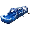 Image of POGO Slip N Slides 35' Blue Marble Dual Lane Inflatable Slip n Slide with Blower with Velcro by POGO 754972364751 5344 35' Blue Marble Dual Lane Inflatable Slip n Slide Blower Velcro #5344